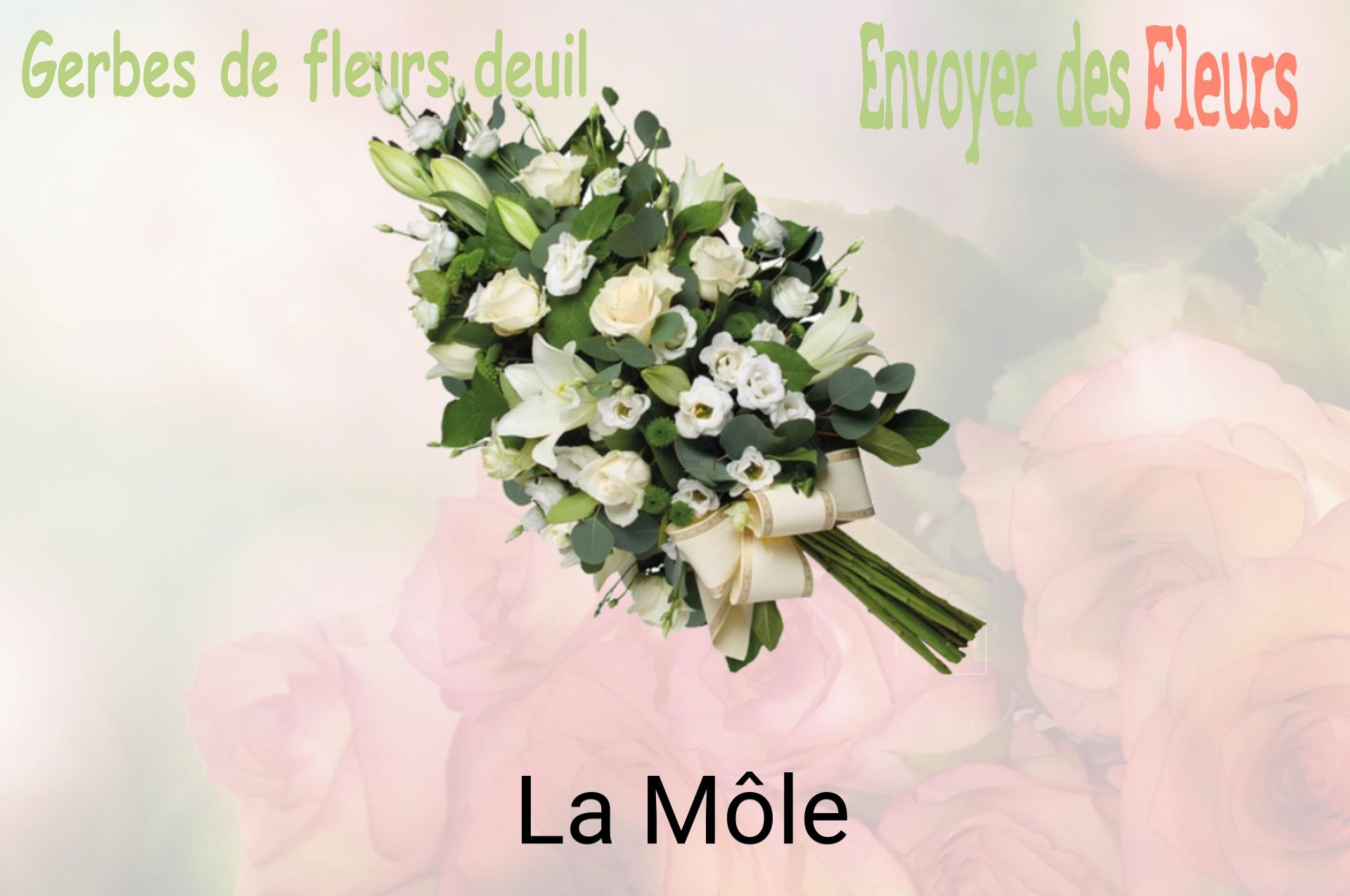 Gerbe de fleurs de deuil livrée à La Môle